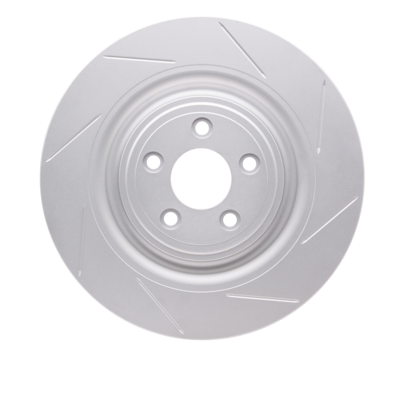 Jaguar XKR Brake Rotor (1) - Left Rear - R1 Concepts - Slotted GeoSPEC Coated - `08-`09